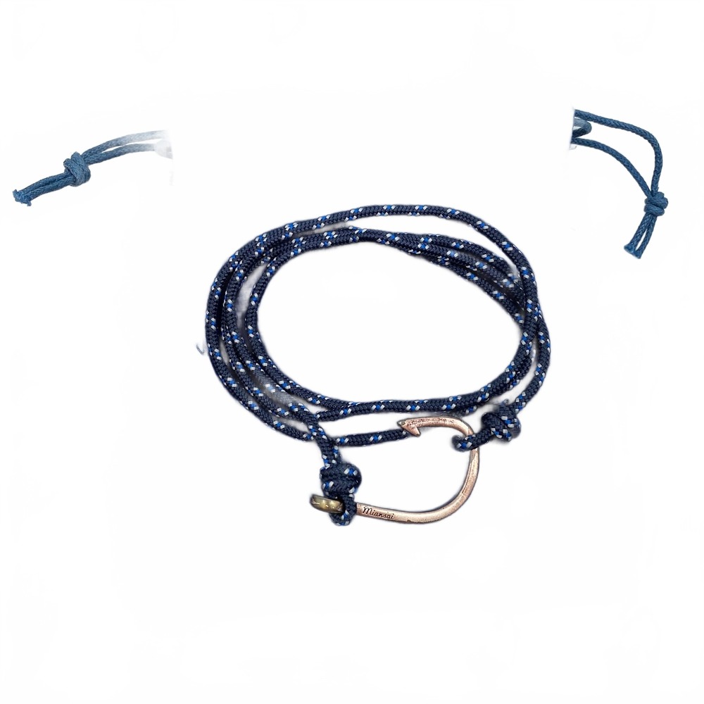 Miansai Blue Wrap-Around Corded Fish Hook Bracelet | OS, Regular